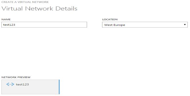 Virtual Network detail